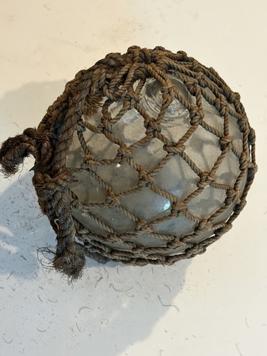 Vintage glass fishing - glass, float